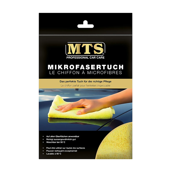 MTS Mikrofasertuch, Frottéegewebe, Gelb, 40 x 40 cm